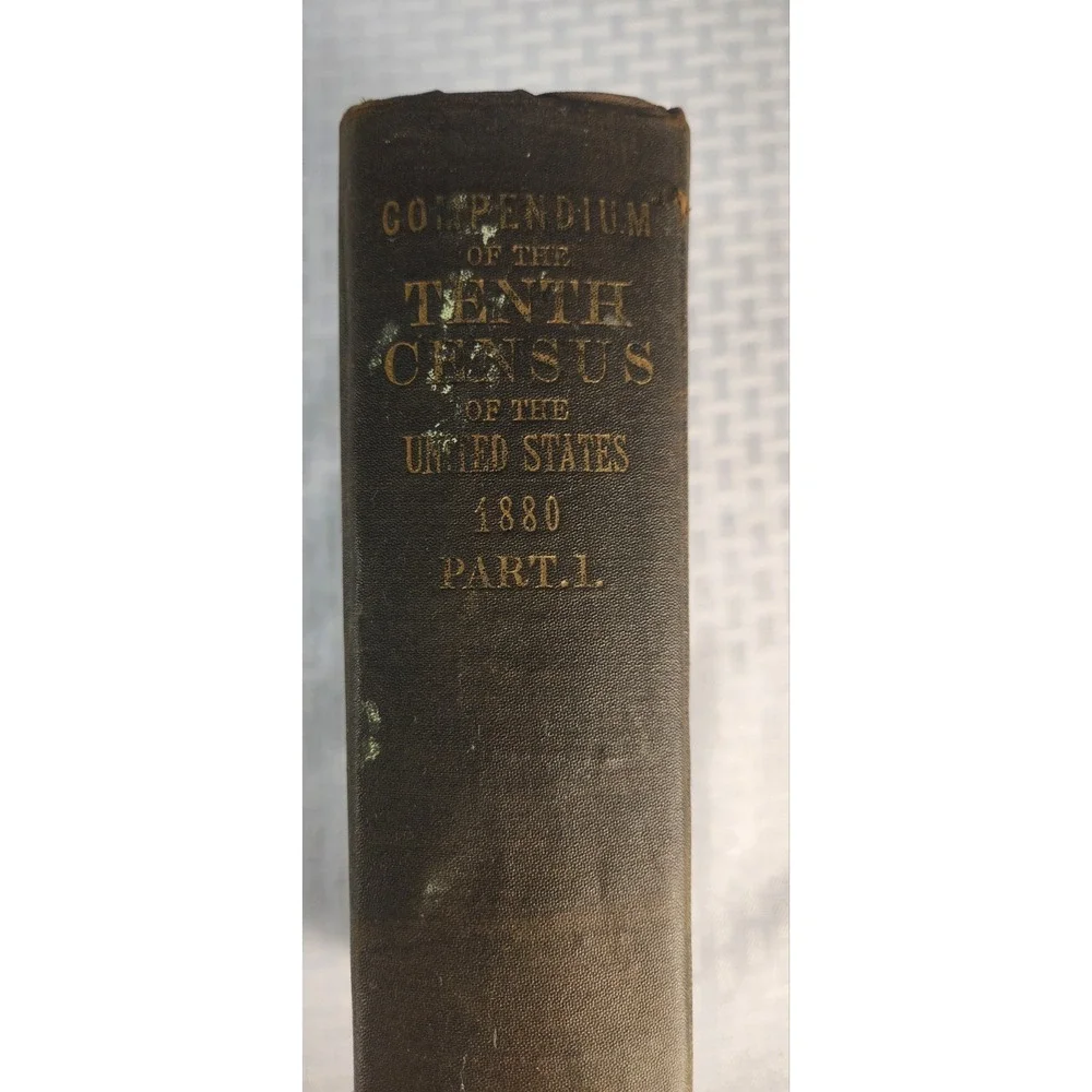 1883 Compendium Of The Tenth Census June 1 1880 Hardcover